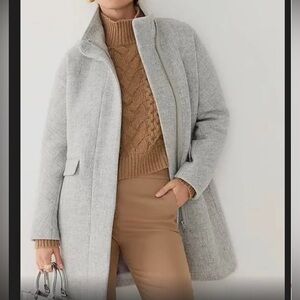 JCREW Gray Stadium Cloth Nello Gori Coat Full Zip Parka